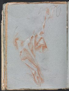 Verona Sketchbook: Drapery study (page 38), 1760. Creator: Francesco Lorenzi (Italian, 1723-1787).