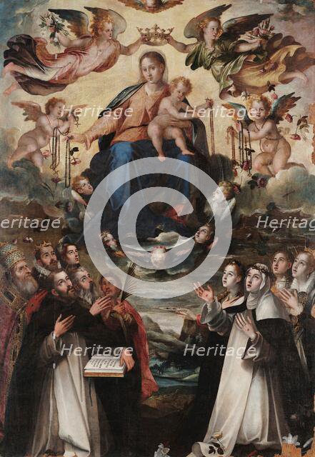 The Madonna of the Rosary, 1582-1584. Creator: Mijtens (Meytens), Aert (1541-1602).