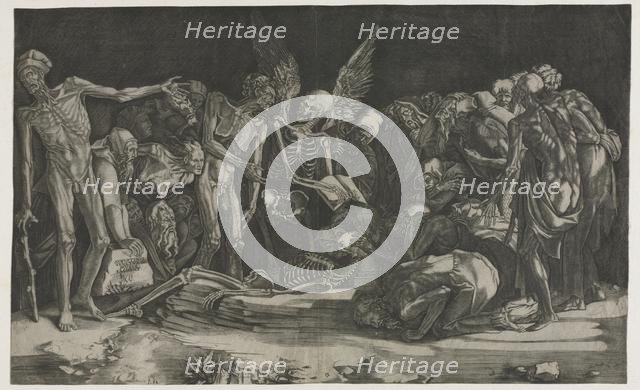 Allegory of Death and Fame, 1518. Creator: Agostino Musi (Italian, 1490-1540).