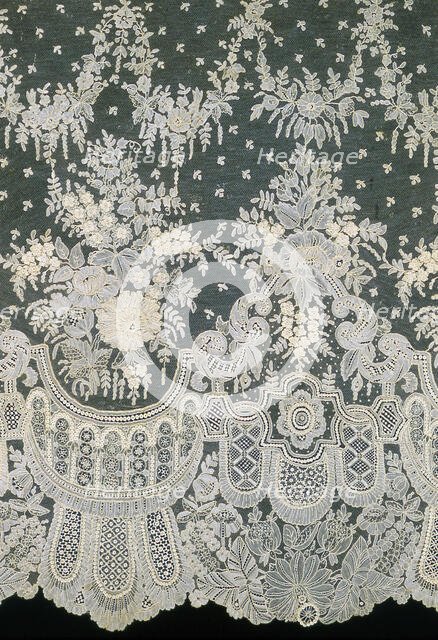 Dress Flounce, Belgium, 1860s (probably 1862 or 1867). Creator: Unknown.