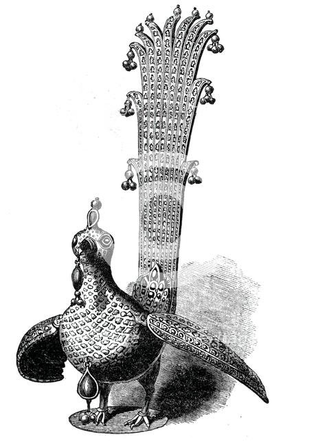 Tippo Saib's peacock, 1844. Creator: Unknown.