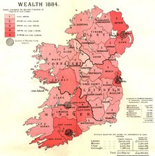 'The Graphic Statistical Maps of Ireland; Wealth 1884', 1886.  Creator: Unknown.