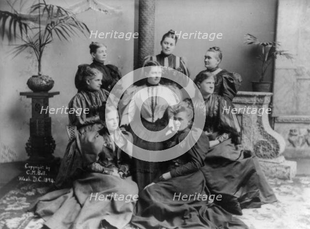 Mrs. Cleveland with ladies of the Cabinet, c1894. Creator: C. M. Bell Studio.