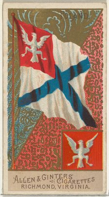 Poland, from Flags of All Nations, Series 2 (N10) for Allen & Ginter Cigarettes Brands, 1890. Creator: Allen & Ginter.