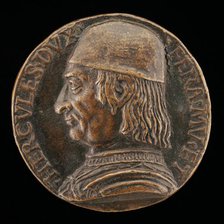 Ercole I d'Este, 1431-1505, Duke of Ferrara, Modena, and Reggio 1471 [obverse], c. 1490/1495. Creator: Unknown.