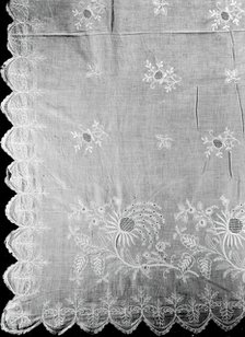 Bedcover, France, 19th century. Creator: Unknown.