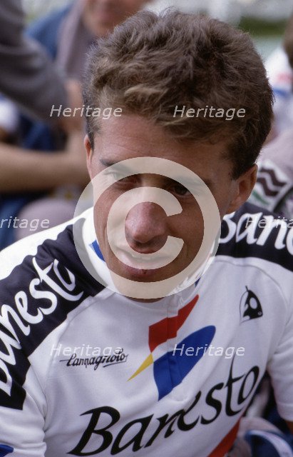 Pedro Delgado 'Perico' (1960 -), Spanish cyclist, photography, 1990.