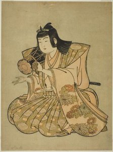 The Hand-Drum Player, from an untitled series of five musicians, 1780s. Creator: Kitao Shigemasa.