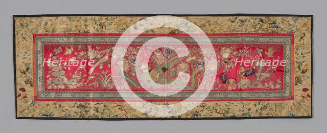 Panel (Furnishing Fabric), China, Qing dynasty (1644-1911), 1875/1900. Creator: Unknown.