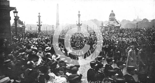 "Independence Day" In Paris; A battalion of the 16th American regiment..., 1917 Creator: Unknown.