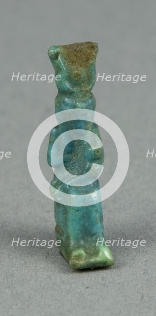 Amulet of the Goddess Isis with Horus as a Child, Egypt, Late Period-Ptolemaic Period (7th-1st... Creator: Unknown.