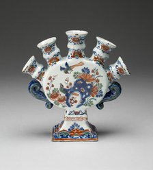 Flower Vase (one of a pair), Delft, c. 1700/22. Creator: De Griekesche A.