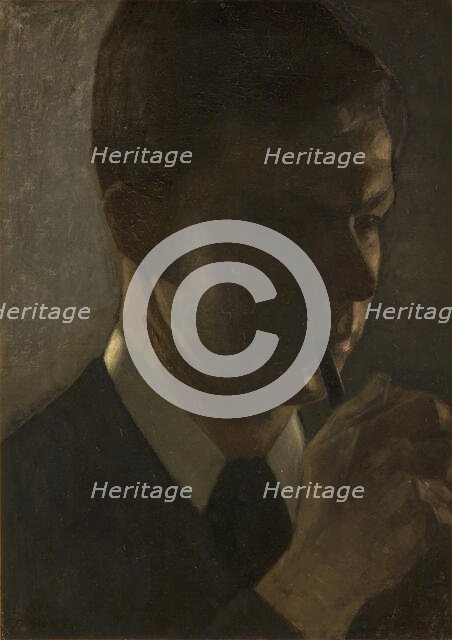 Portrait of Svend Hammershoi, the Artist´s Brother, 1901. Creator: Vilhelm Hammershøi.