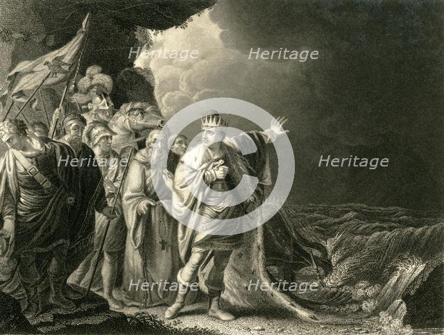 'Canute reproving his Courtiers', c1840. Creator: Francis Holl.