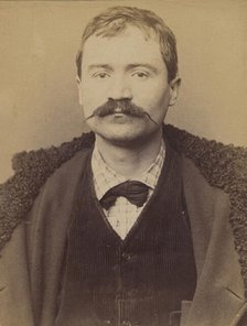 Breiner. Jean-Baptiste. 31 ans, né à Bar sur Aube (Aube). Mécanicien. Anarchiste. 5/3/94., 1894. Creator: Alphonse Bertillon.