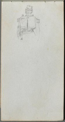 Sketchbook, page 08: Study of a Soldier from behind. Creator: Ernest Meissonier (French, 1815-1891).