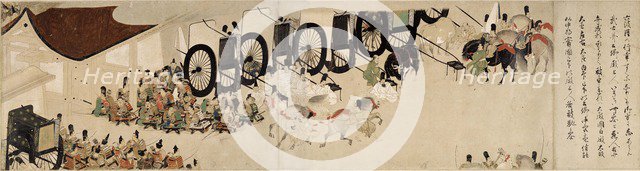 Illustrated Tale of the Heiji Civil War (The Imperial Visit to Rokuhara) 6 scroll, 13th century. Artist: Anonymous  