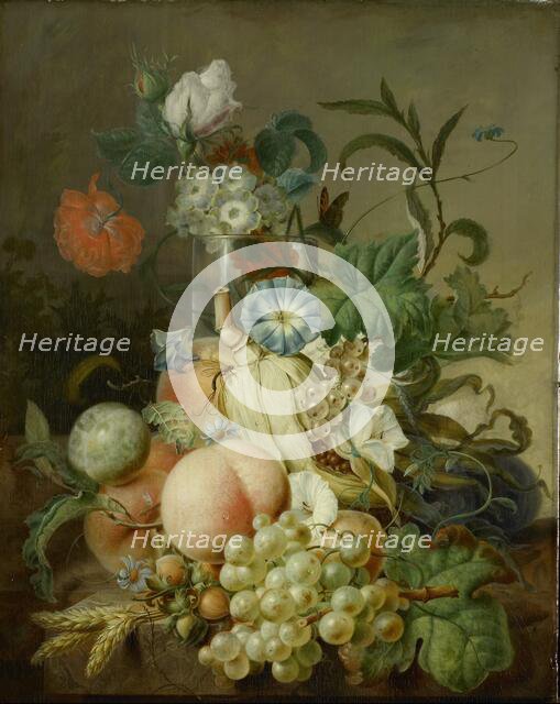 Still Life with Flowers and Fruit, 1800-1808. Creator: Jan Evert Morel.