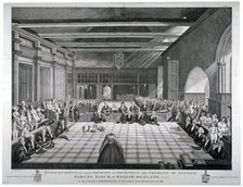 Ceremony in Westminster Hall, London, 1811.                               Artist: James Stow
