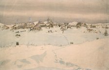 Kyusyur: Winter Landscape, 1929. Creator: Nikolaj Dmitrievic Travin.