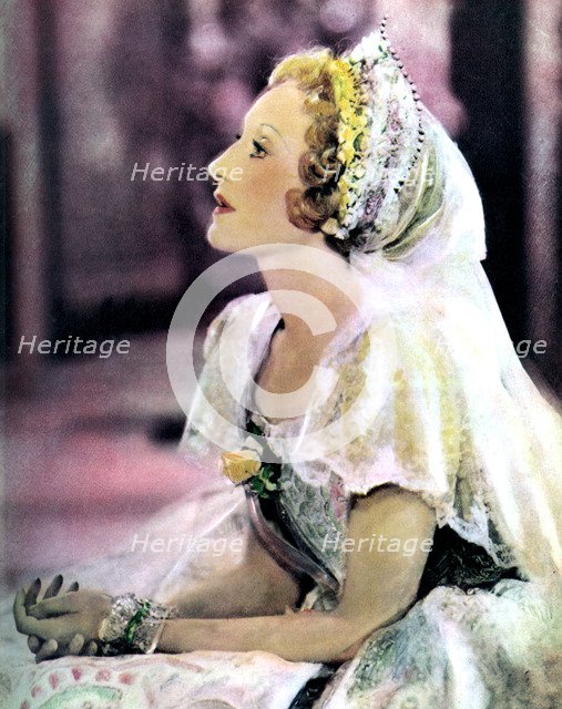 Elisabeth Bergner, Austro-Hungarian born actress, 1934-1935. Artist: Unknown