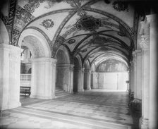 Library of Congress, south corridor of entrance hall, between 1889 and 1897. Creator: William H. Jackson.