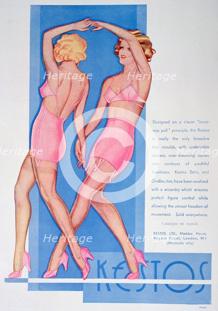 Kestos lingerie advert, 1935. Artist: Unknown
