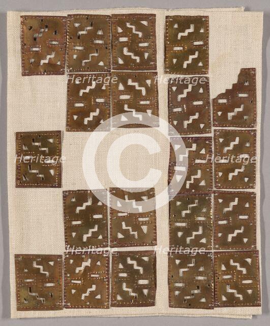 Rectangular Costume Ornaments with Geometric Motifs, A.D. 1000/1450. Creator: Unknown.