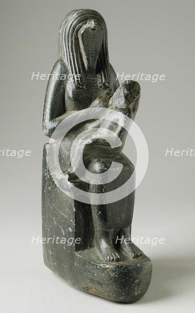 Snake Goddess Nursing Hypocrytes, Late Period (724-333 BCE) (possibly modern). Creator: Unknown.