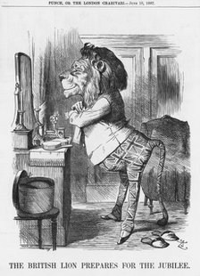 'The British Lion Prepares for the Jubilee', 1887. Artist: Joseph Swain