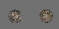 Denarius (Coin) Depicting the Goddess Roma, 134 BCE. Creator: Unknown.