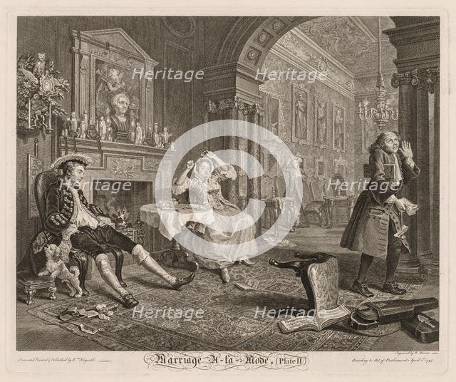 Marriage à la Mode: Plate II, 1745. Creator: William Hogarth (British, 1697-1764).