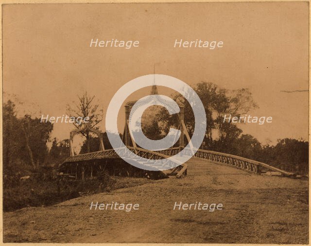 A Bridge over the Tym River near the Settlement of Rykovsk, 1880-1899. Creator: Innokenty Ignatievich Pavlovsky.
