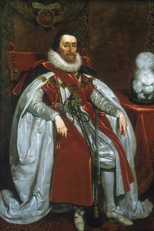 James I, King of England and Scotland, 1621. Artist: Daniel Mytens