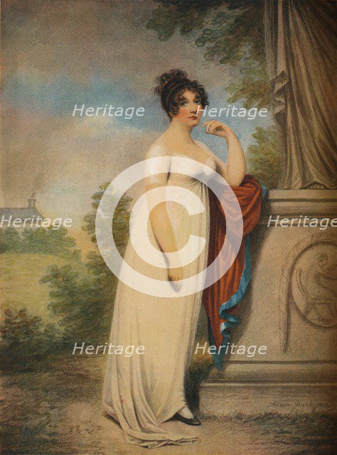 'Mary Anne Clarke at the base of a statue',1803. Artists: Mary Anne Clarke, Adam Buck.