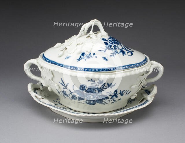 Tureen and Stand, Worcester, c. 1770. Creator: Royal Worcester.
