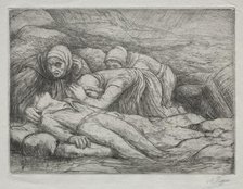 Triomphe de la Mort: La Mort chez une famille de Marins. Creator: Alphonse Legros (French, 1837-1911).