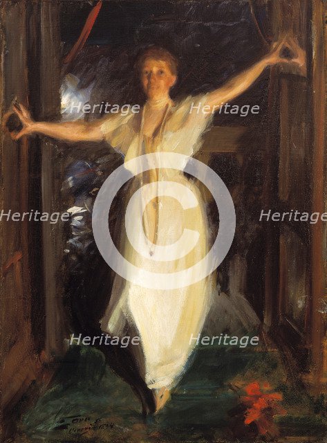 Isabella Stewart Gardner in Venice, 1894. Artist: Zorn, Anders Leonard (1860-1920)