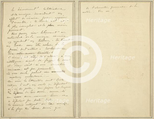 Manuscript Pages [verso], 1884-1888. Creator: Paul Gauguin.