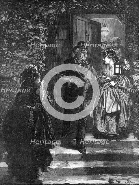 The Last to Go, drawn by F. Barnard, 1872. Creators: Frederick Barnard, William James Palmer.