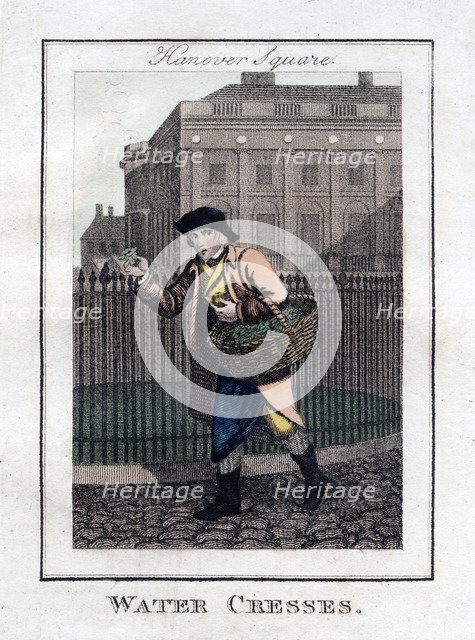'Water Cresses', Hanover Square, London, 1805. Artist: Unknown