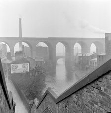 Railway viaduct, Stockport, Greater Manchester, 1954. Artist: Eric de Maré.