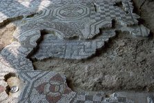 Medusa-head mosaic from Fishbourne Roman palace. Artist: Unknown
