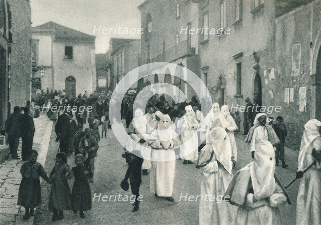 Funeral procession, Taormina, Sicily, Italy, 1927. Artist: Eugen Poppel.