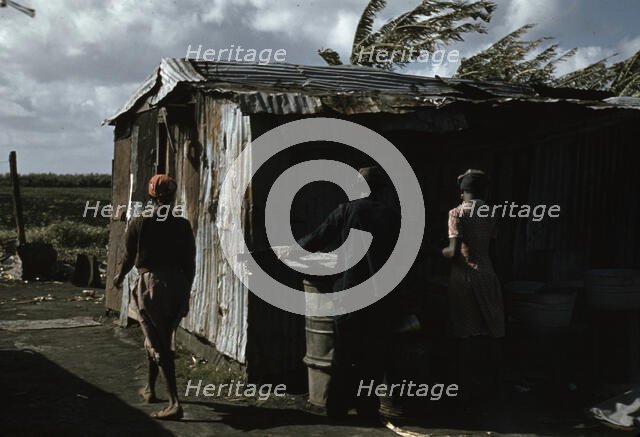 Negro migratory workers and one shack, Belle Glade, Fla., 1941. Creator: Marion Post Wolcott.