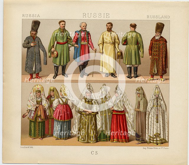 Russian Dress, 1880. Artist: Urrabieta Vierge, Daniel (1851-1904)