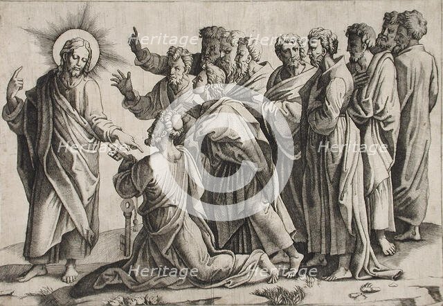 Christ's Charge to Peter, 1540s. Creator: Nicolas Beatrizet.