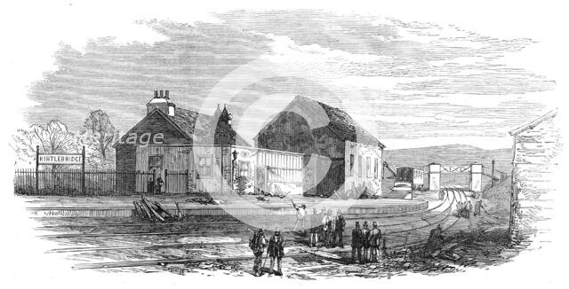 Scene of the railway accident at Kirtlebridge, Dumfries, 1872. Creator: Unknown.