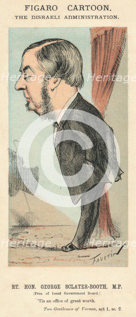 'The Rt. Hon. George Sclater-Booth, M.P..', c1870. Artist: Faustin.