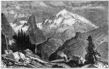 Mount Shasta, northern peak of the Sierra Nevada, California, USA, c1870. Artist: Unknown